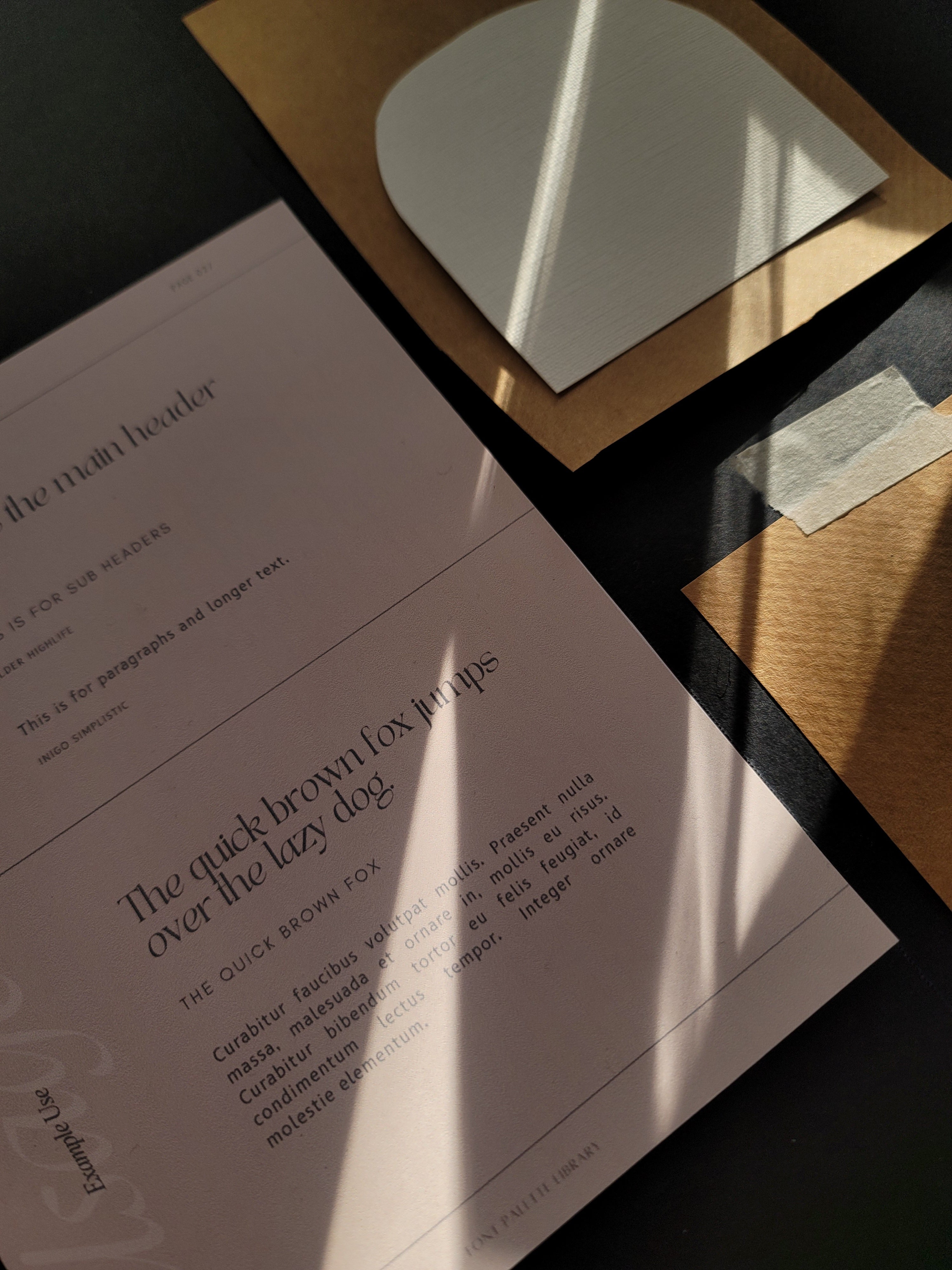 One-Off Presentation Design